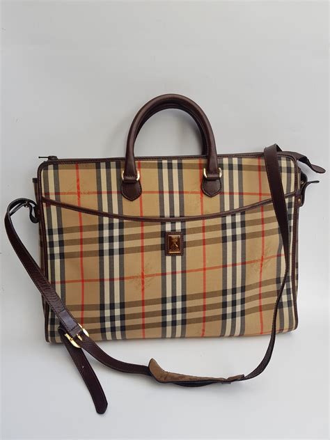 burberry laptop bags|burberry check and leather bag.